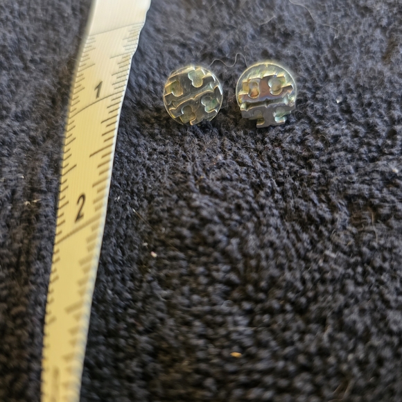 Tory Burch Silver Stud Earrings - Picture 2 of 3